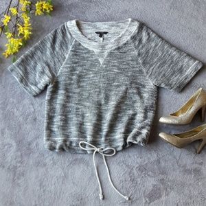 Banana Republic Black & White Short Sleeve Sweater